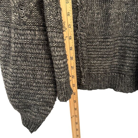 Lucky Brand Green Grey Open Wool Blend Knit Cardigan Size L - Picture 5 of 6